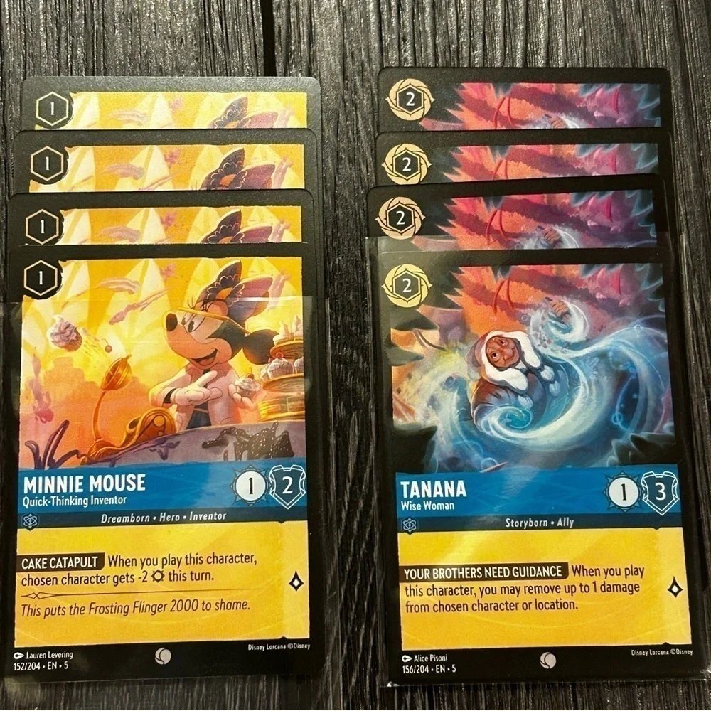 Disney Lorcana Sapphire Card Play Set x5